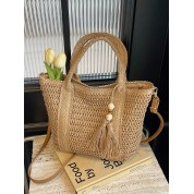 Extra Large Vintage Woven Straw Tote Bag