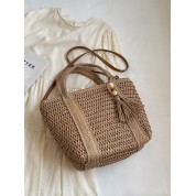 Extra Large Vintage Woven Straw Tote Bag