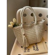 Extra Large Vintage Woven Straw Tote Bag