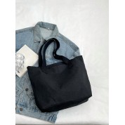 The Tote Bag Black Canvas