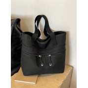 The Tote Bag Black Canvas